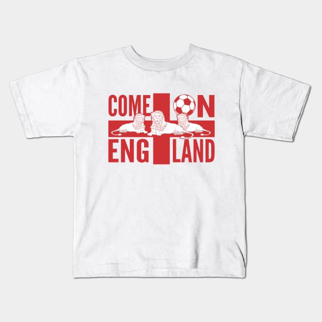 England Football Fan Kids T-Shirt by atomguy